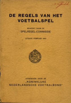 De Regels van het voetbalspel - uitgave 1965