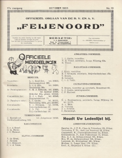 De Feijenoorder Oktober 1933
