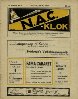 NAC Klok 22 Mei 1947